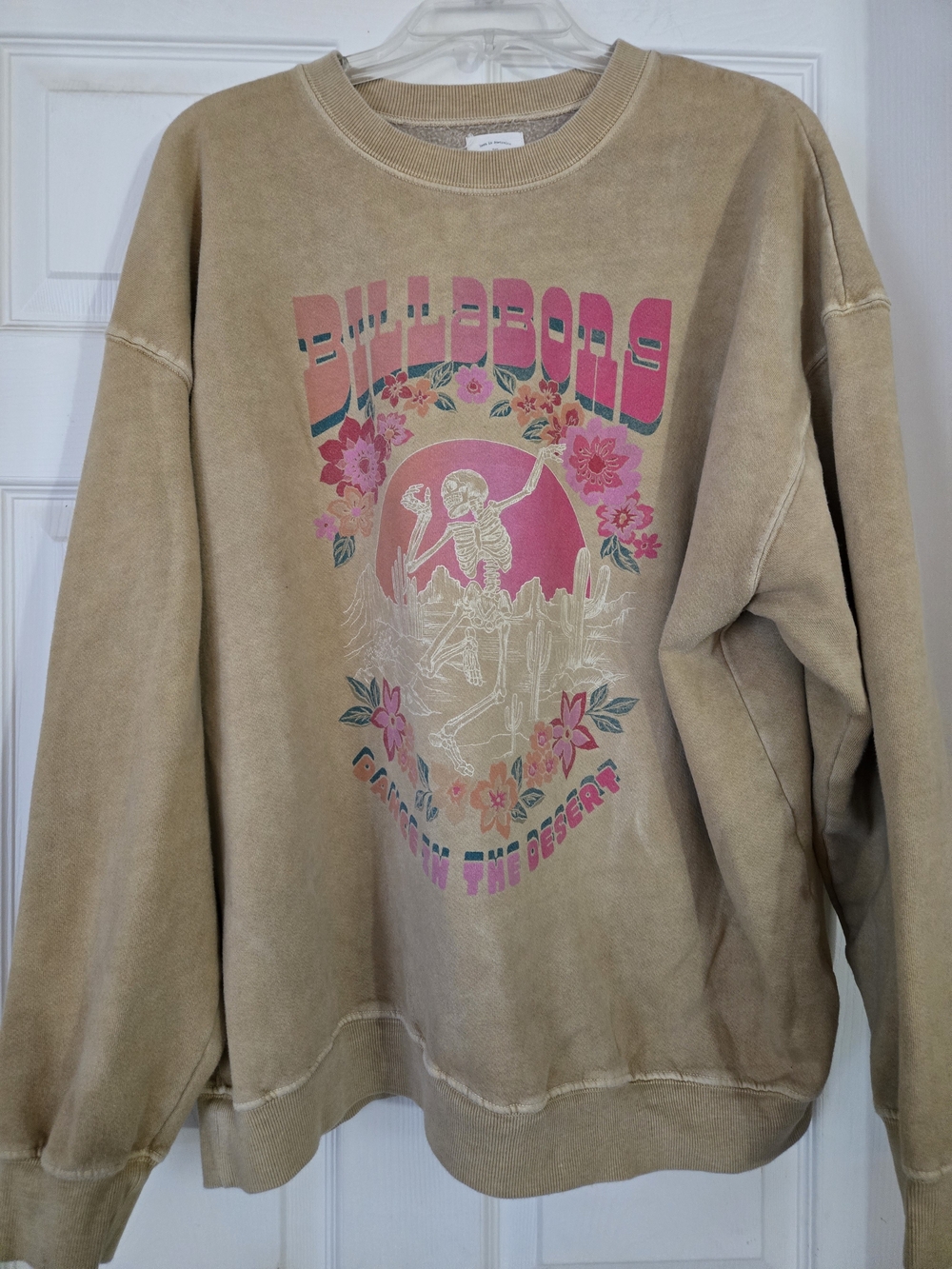 Billabong "Ride In" Oversized Desert Skeleton Graphic Sweatshirt